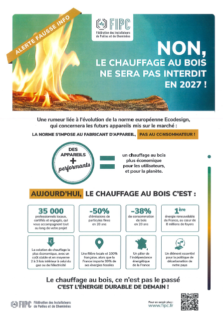 NON, LE CHAUFFAGE AU BOIS NE SERA PAS INTERDIT EN 2027 !