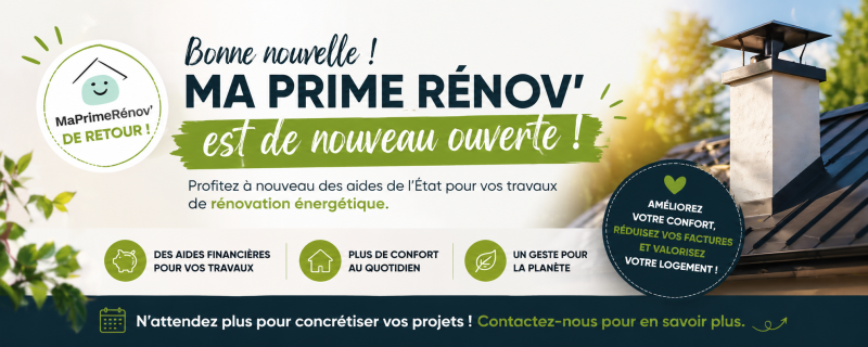 Réouverture de la  Prime Renov ! 
