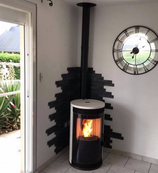 Poêle à granulés Ecoforest Paris nacré à Notre dame de bliquetuit