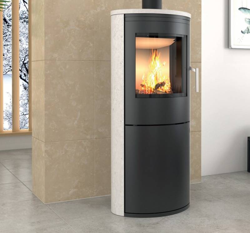 Odyssée poêle Alpha pierre calcaire