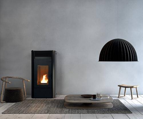 Poêle à granulés étanche de marque RED - Modèle CAMELIA