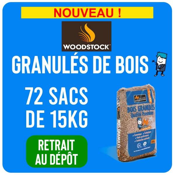 Arrivage de granulés de bois Woodstock !! Yvetot